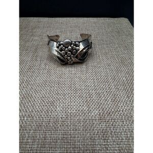 Vintage Sterling Silver Cuff Bracelet – Signed Artisan Mexico Taxco Style